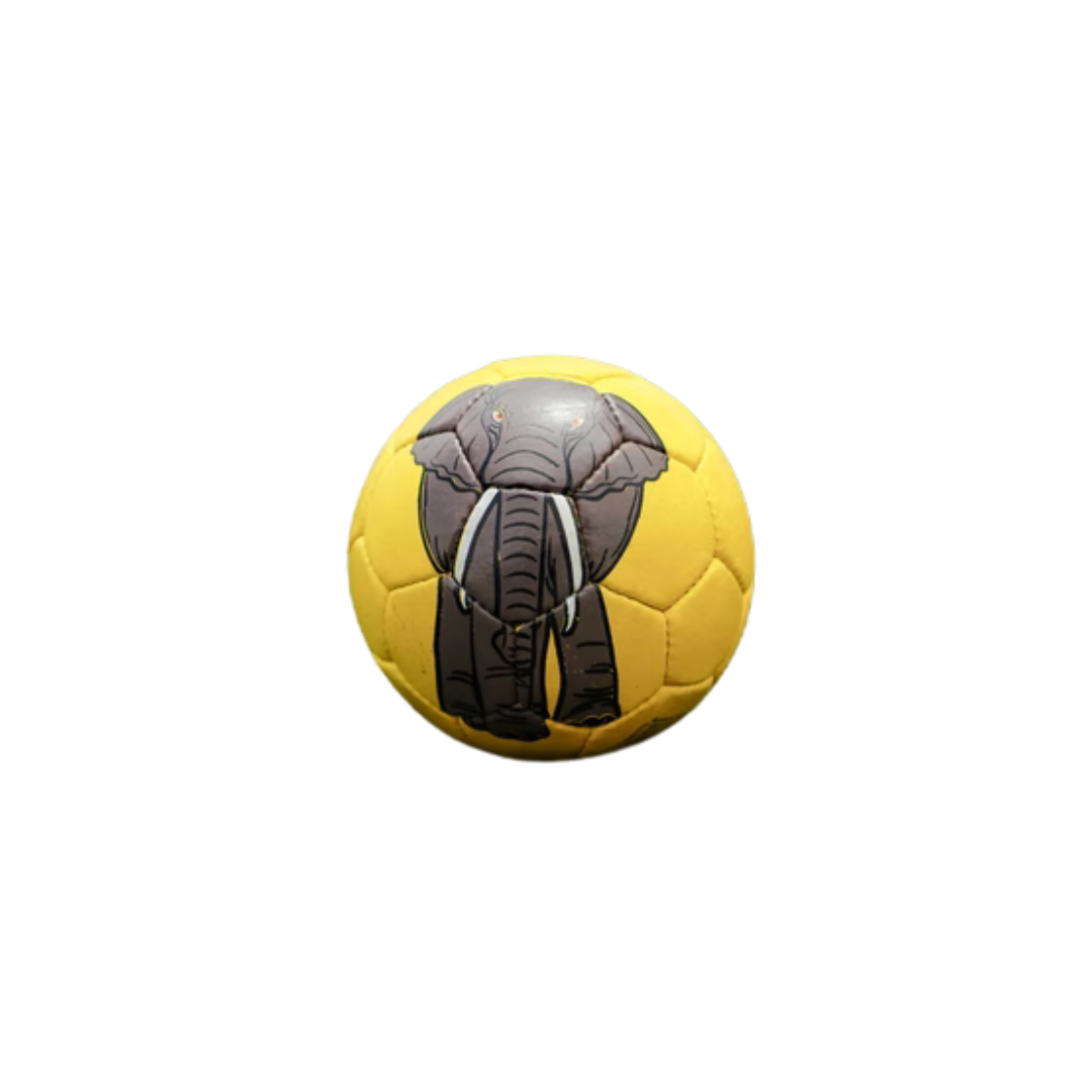 Ball mit Elefantenmotiv in gelb Vorderansicht