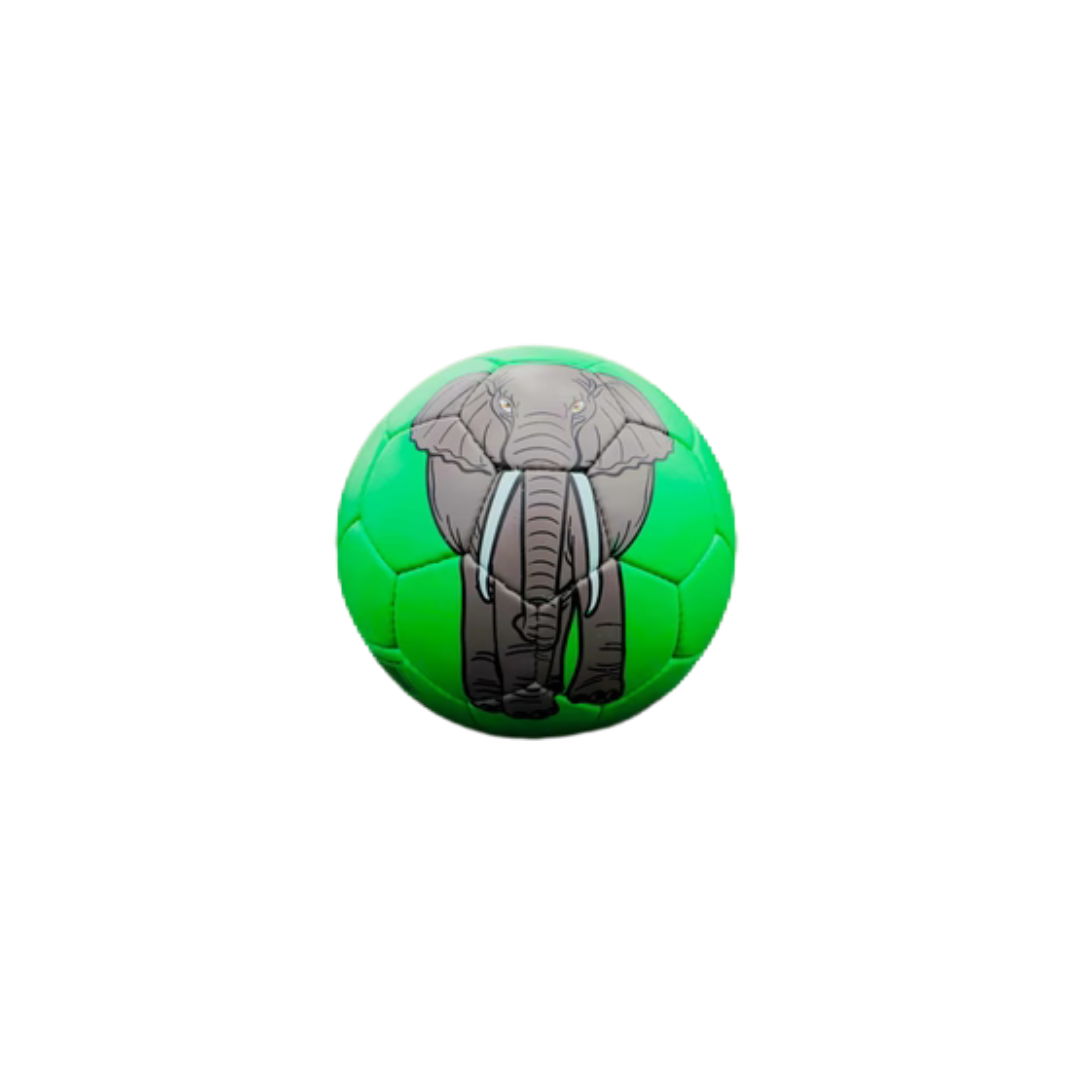 Ball mit Elefantenmotiv in grün Vorderansicht